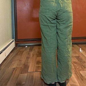 Green baggy stay at home pants